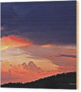 Mazatzal Peak Sunset Wood Print