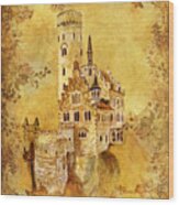 Medieval Golden Castle Wood Print