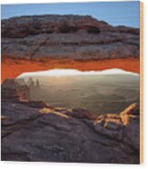 Mesa Arch At Sunrise Wood Print