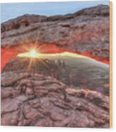 Mesa Arch Canyon Sunrise - Square Format Wood Print