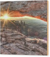 Mesa Arch Sunrise 2 - Canyonlands National Park - Moab Utah Wood Print