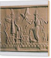 Mesopotamian Gods Wood Print