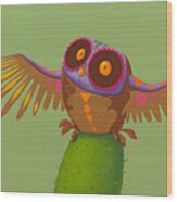 Mexican Owl Wood Print