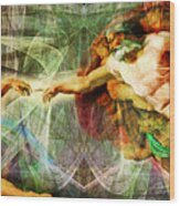 Michelangelo The Creation Of Adam In Abstract Space 20150622