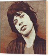 Mick Jagger, Music Legend Wood Print