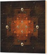 Microchip Mandala Wood Print
