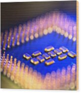 Microprocessor Chip Wood Print