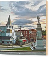 Middlebury Vermont At Sunset Wood Print