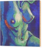 Midnight Lady B - Female Nude Wood Print