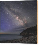 Milky Way Over Boulder Beach Wood Print