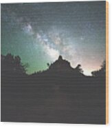 Milkyway Over Bell Rock, Arizaon Wood Print