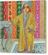 Mini Maharajah --3-yr-old Indian Monarch Wood Print