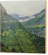 Misty Glacier National Park View Wood Print