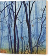 Misty Woods - 2 Wood Print