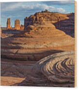 Moab Back Country Panorama 2 Wood Print