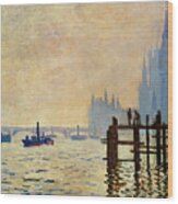 Monet: Thames, 1871 Wood Print