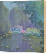 Monet's Garden Wood Print