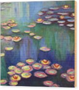 Monet's Lily Pads Wood Print