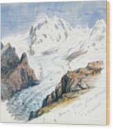 Monte Rosa From Hornli, Zermatt Wood Print
