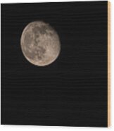 Moon 4-13-2017 Wood Print