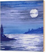 Moonrise Magic Wood Print