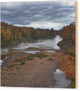 Moose River Autumn Wood Print