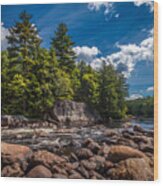 Moose River Wood Print