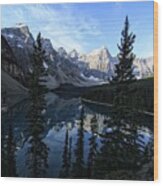 Moraine Lake From The Rockpile Wood Print