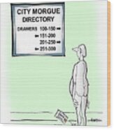 Morgue Directory Wood Print