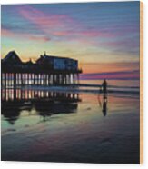 Old Orchard Beach Pier #1 Wood Print