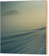 Morning Ocean Abstract Wood Print