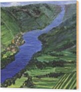 Moselle River Wood Print