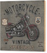 Motorcycle Speedway-a Wood Print