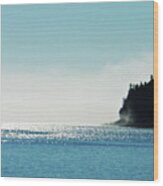 Mount Desert Island Maine Fogged Waters Of The Atlantic Wood Print