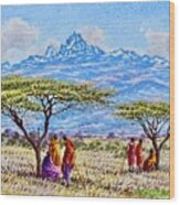 Mount Kenya 2 Wood Print