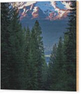 Mount Shasta - A Roadside View Wood Print