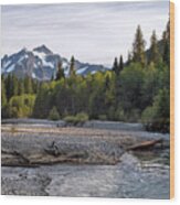 Mount Shuksan And The Nooksack River Wood Print
