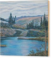 Mountain Lake Wood Print