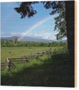 Mountain Rainbow Photograph Wood Print