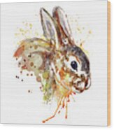 Mr. Bunny Wood Print