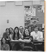 Mr Clay's Ap English Class - Cropped Wood Print