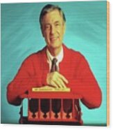 Mr Rogers With Trolley Wood Print