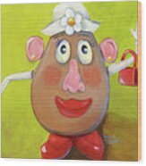 Mrs. Potato Head Wood Print