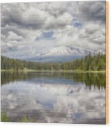 Mt Hood From Trilliam Lake Wood Print