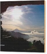 Mt Rainier At Pt Of Tacoma Washington Wood Print