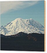 Mt Rainier Wood Print