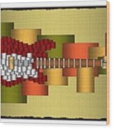 Music Series Horizontal Guitar Abstract Wood Print