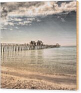 Naples Pier Wood Print