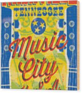 Nashville Tennessee Poster Wood Print