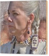 Native American Woman Wood Print